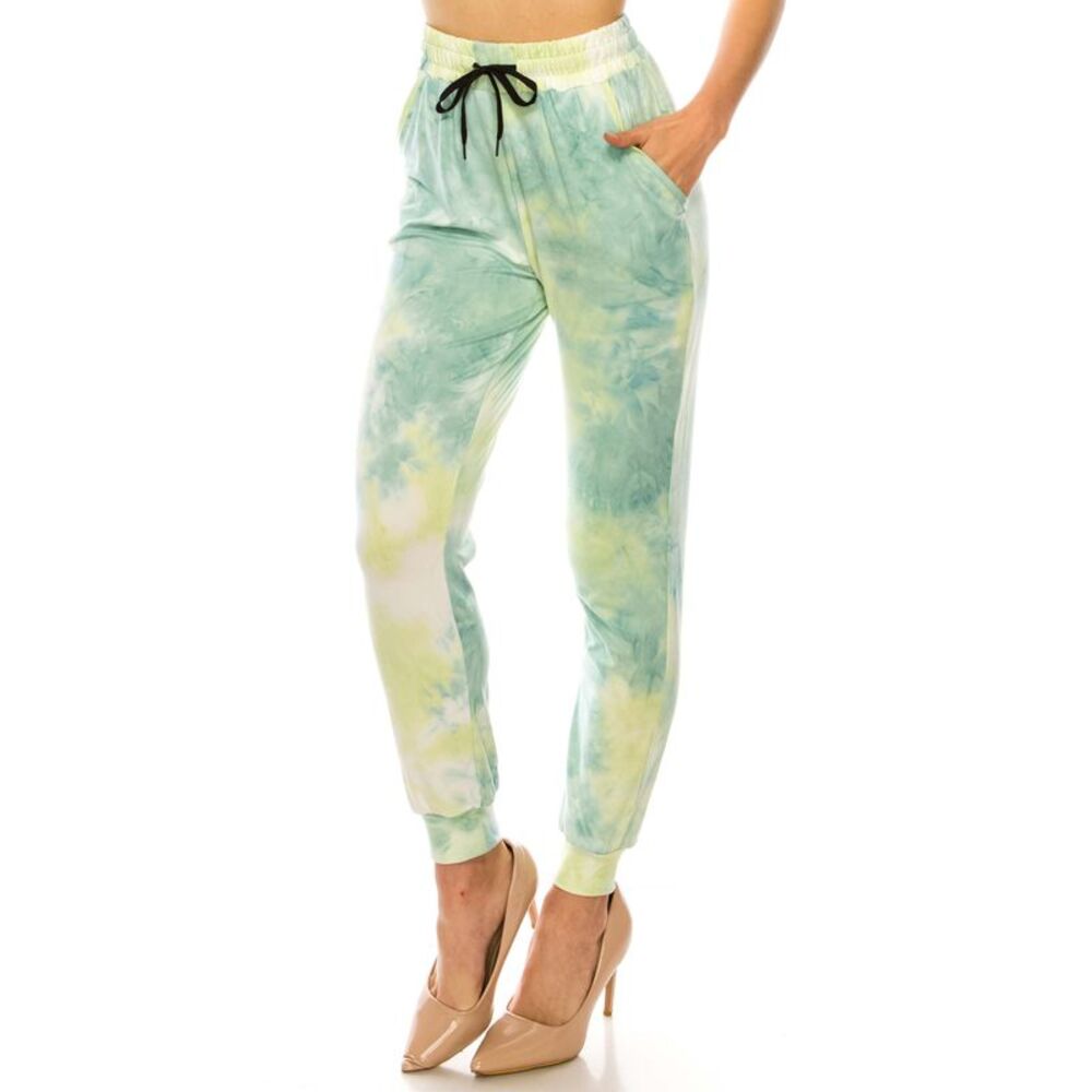 World of Leggings Buttery Smooth Mint Tie Dye Joggers